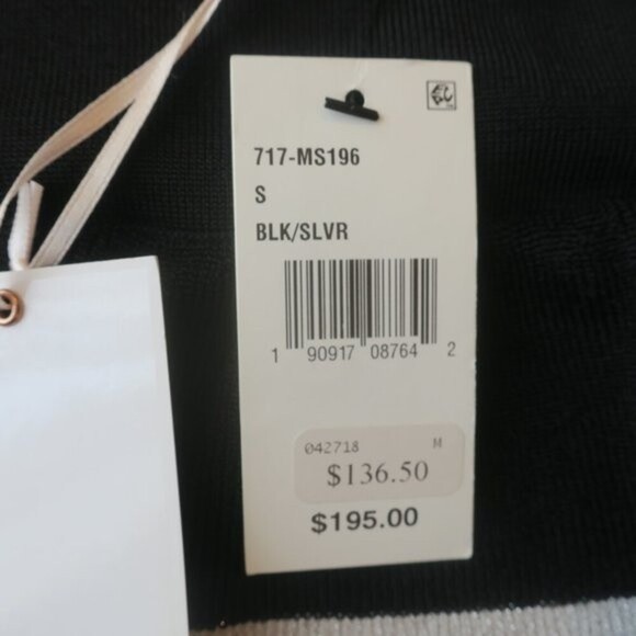 NWT SCRIPTED knit ruffle sweater metallic black fairy romantic elegant stretch - Picture 3 of 6